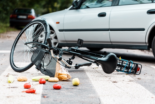 bicycle and car accident