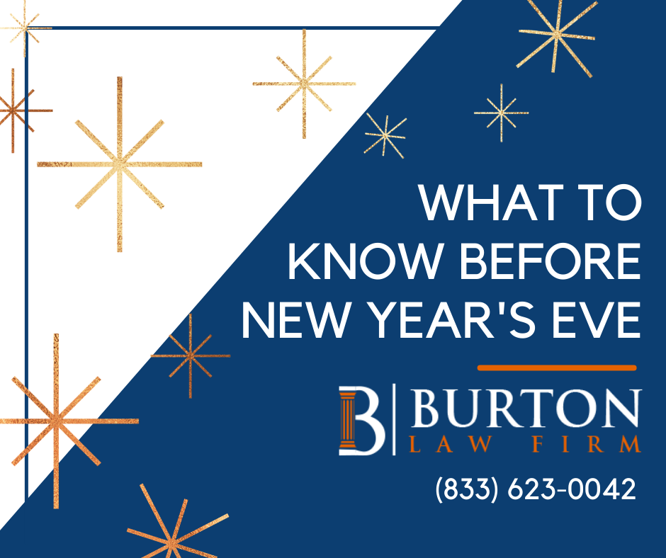 Graphic for blog post titled What to Know Before New Year's Eve regarding how to avoid drunk driving accidents